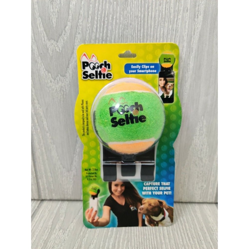 Pooch Selfie Clip with Squeaky Ball Pet Pictures Clever Dog Products Pet Gifts